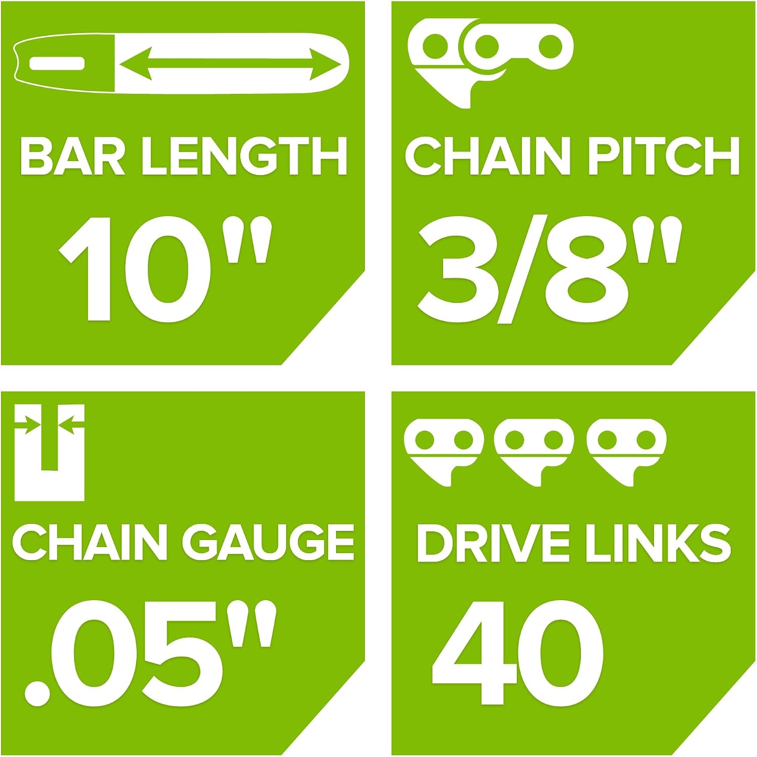 Greenworks 10-Inch Replacement Chainsaw Chain 29052 image 3