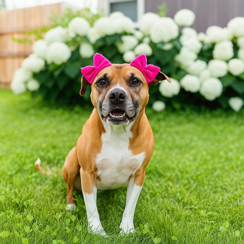 3-Pack Double Bow Dog Headbands – Dog Hairbows with Double Band, Adjustable Pet Hair Accessories for Small & Medium Dogs, Cute Hair Bows for Daily Wear & Special Occasions image 4