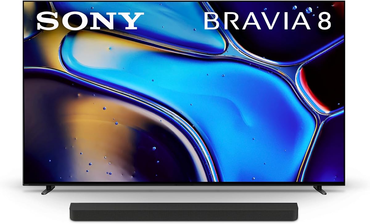 Televisor Sony OLED 4K Ultra HD de 55 pulgadas BRAVIA 8 Smart Google TV con Dolby Vision HDR y funciones exclusivas para PlayStation®5 (K-55XR80), modelo 2024 Barra de sonido BRAVIA Theatre Bar 8