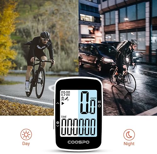 Miniatura 3 de COOSPO Computadora de bicicleta GPS BC26, computadora de ciclismo inalámbrica con retroiluminación automática, velocímetro de bicicleta GPS con