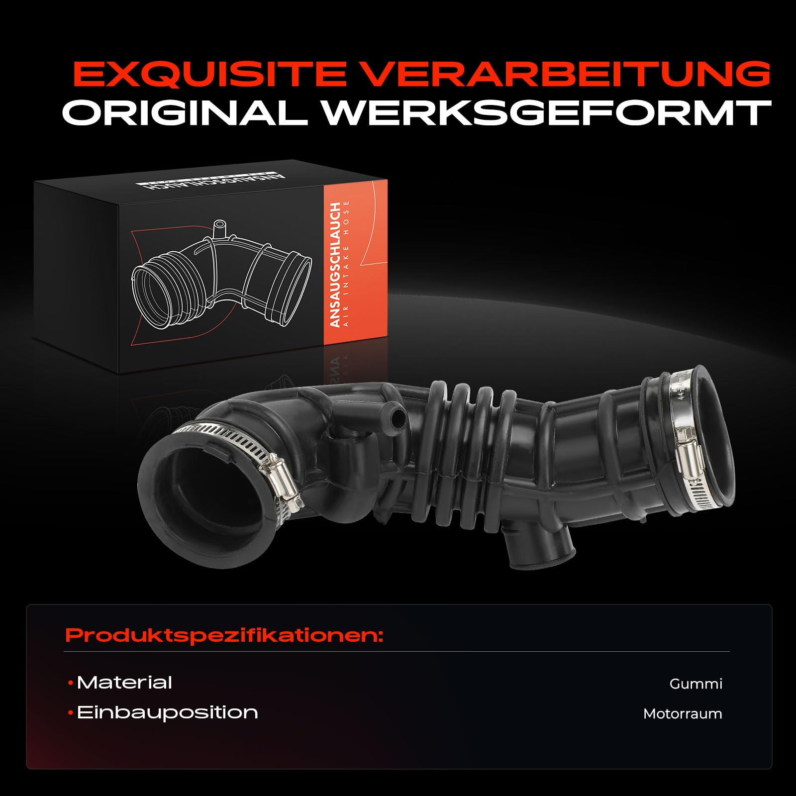 Frankberg Wąż wlotowy powietrza z zaciskami do węża kompatybilny z Spark M300 1,0 l 1,2 l 2009-2015 zamiennik # 96827737
