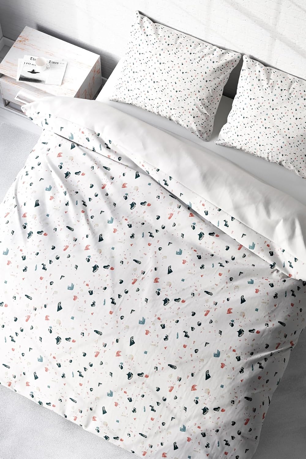 MONOHOME%100 Pamuk Saten Çift Kişilik Nevresim Takımı Terrazzo, MONOHOME37499