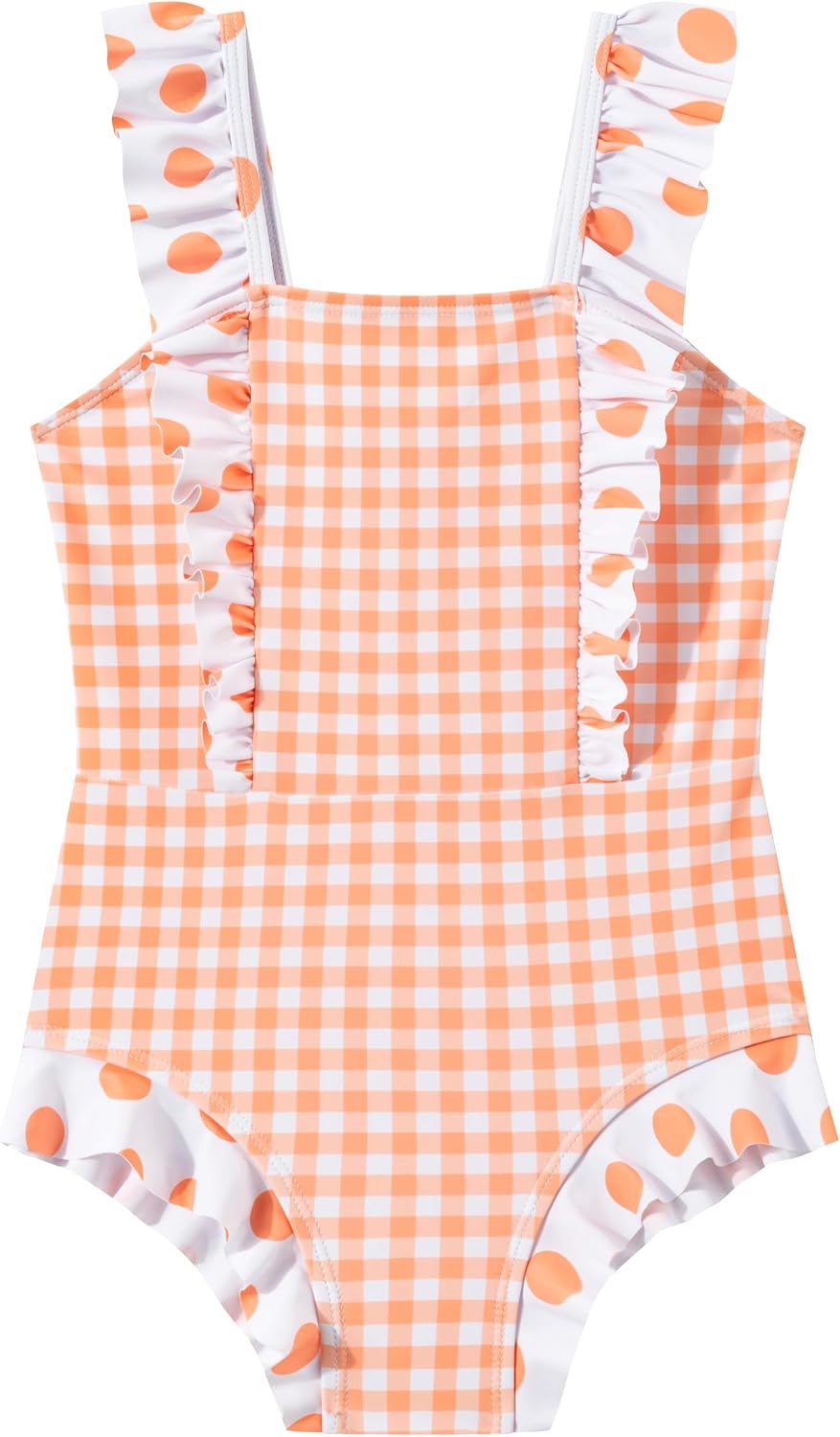 LIZENS Girls One Piece Swimsuit Ruffles Bathing Suit for Kids 2-12T