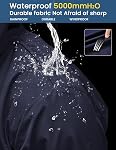 COOFANDY Men's Waterproof Rain Jacket with Hood Lightweight Windproof Outdoor Active Long Raincoat