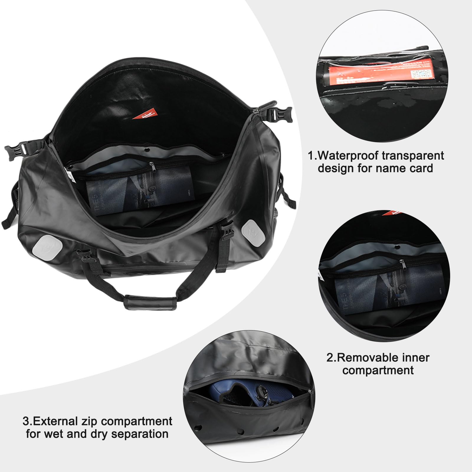 WILDKEN 65L Bolsa Moto Asiento Trasero Impermeable Alforjas Moto con Tracolla Bolsa Trasera Moto Bolsa de Viaje per Moto para los Hombros Adecuada para Ciclismo, Camping, Deportes