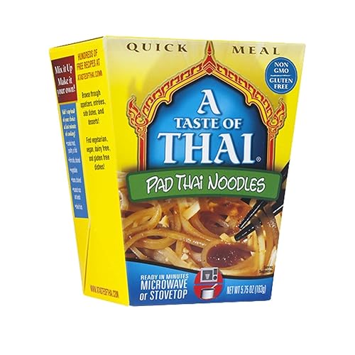 Vista 14 de A Taste of Thai Fideos de maní – Paquete de 6 fideos instantáneos Heat & Eat de 5.25 onzas con sabor a salsa tailandesa clásica Sin gluten