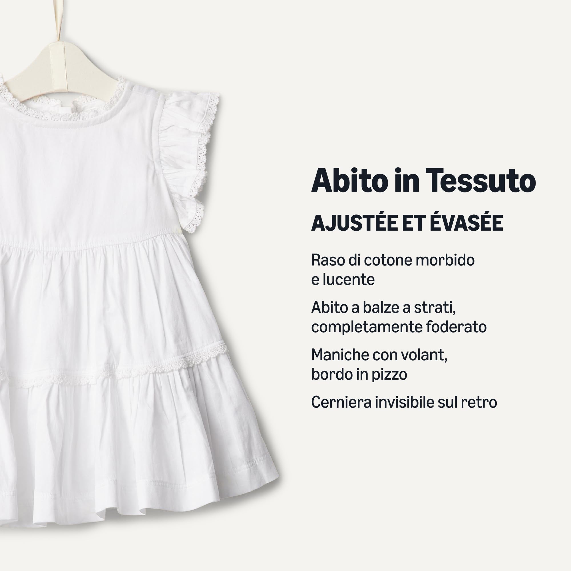 Amazon Essentials x Sofia Grainge Abito Casual Aderente in Vita con Gonna Ampia, in Raso di Cotone Neonata e Bambina