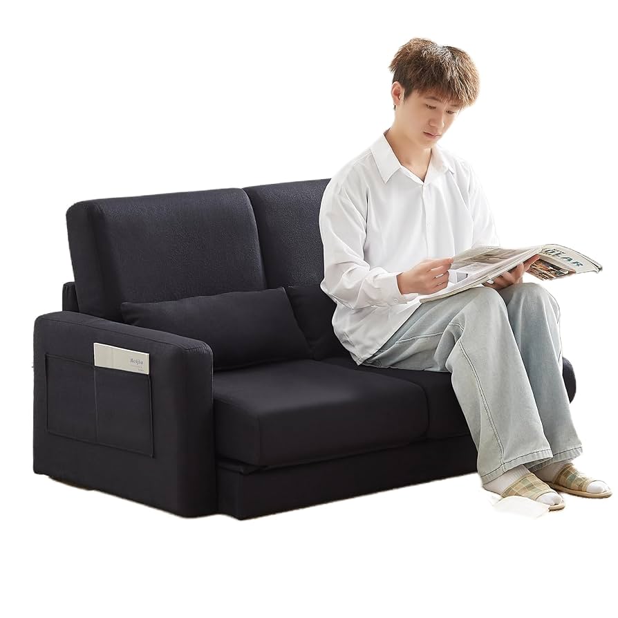 限定入荷！！3WAYで使えるソファ【ソファ　カウチ　ベッド】【ブラック】 2 Amazon｜Kozomyer ソファーベッド 2人掛け 3WAY カウチソファ