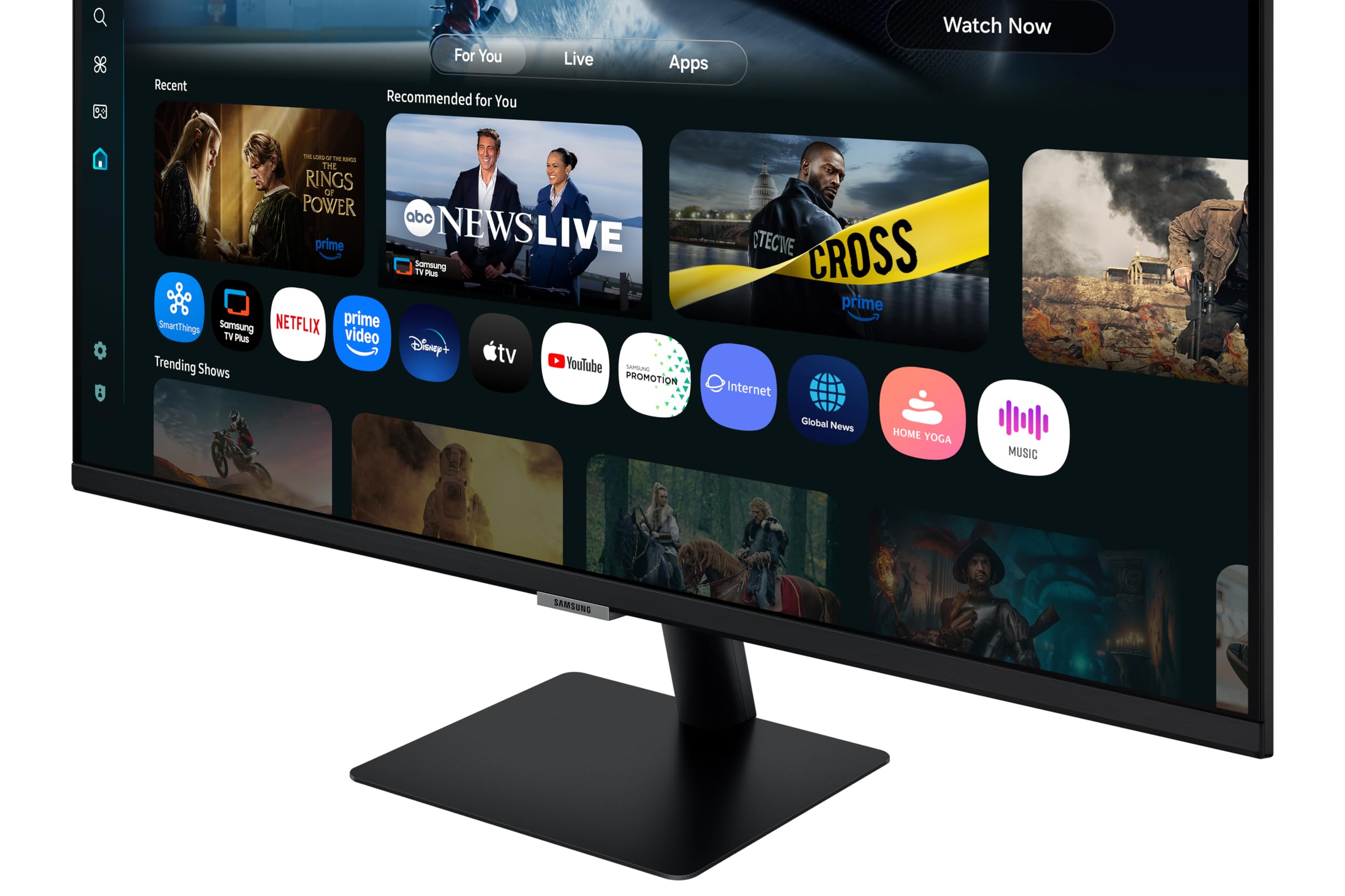Samsung LS32FM702UUXXU 32" 4K Ultra HD HDR10 Smart Monitor with Speakers - 3840x2160, USB-C, HDMI, WiFi, Bluetooth, Smart Hub for TV streaming, Catch Up Apps and Gaming Hub — view 7