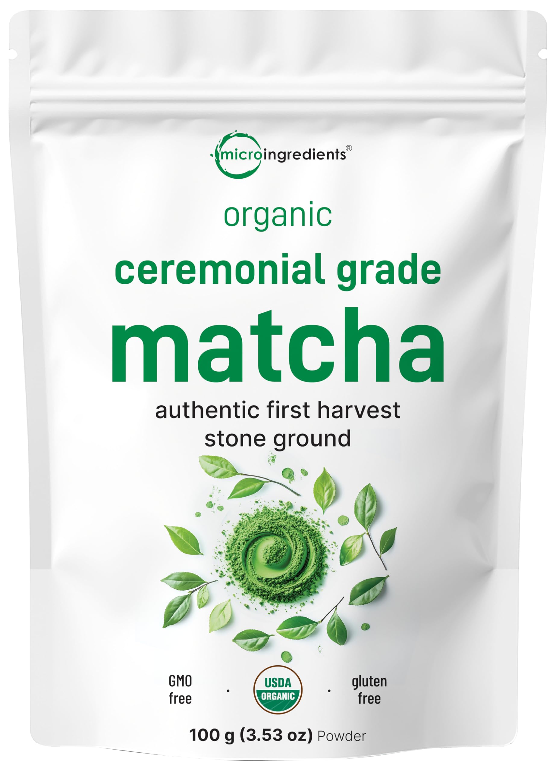 Organic Ceremonial Grade Matcha Powder 100 Servings First Harvest Authentic Japanese Origin 100 Barista-Grade Matcha Green Tea For