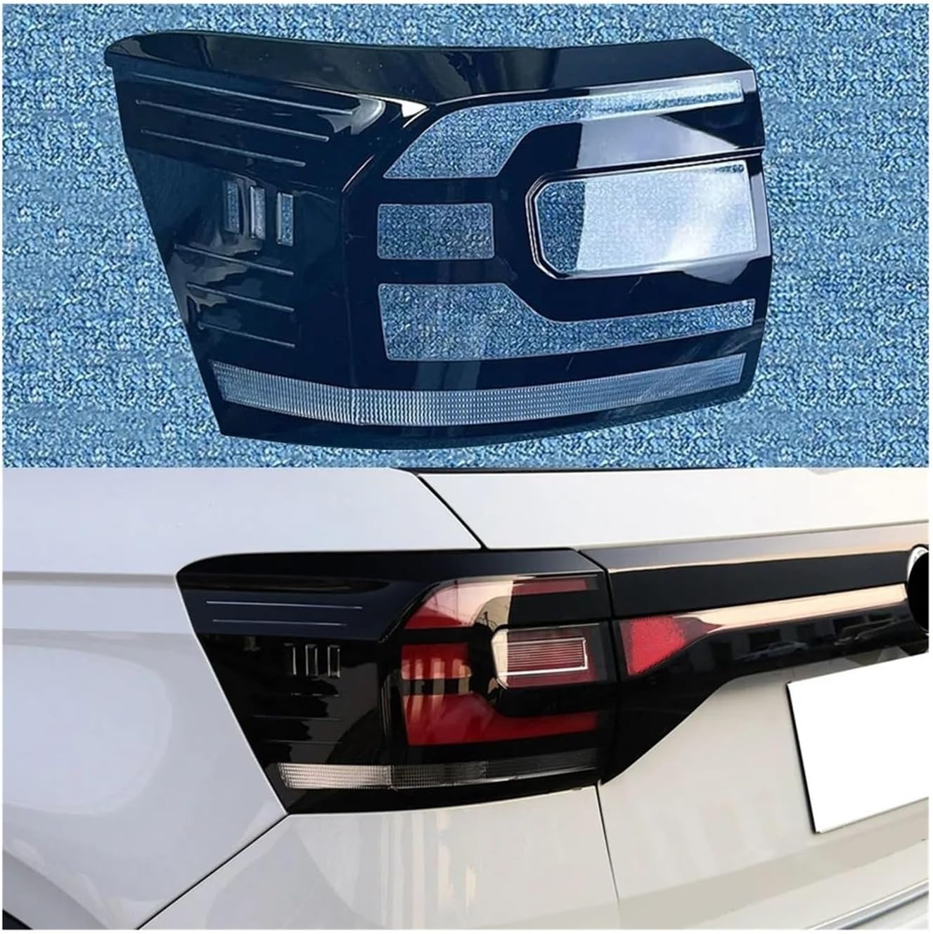 Taillamp Cover Compatible For VW TACQUA 2020-2023 Car Rear Taillight Shell Replace Auto Rear Lamp Mask Lampcover Lampshade(Outside Left)