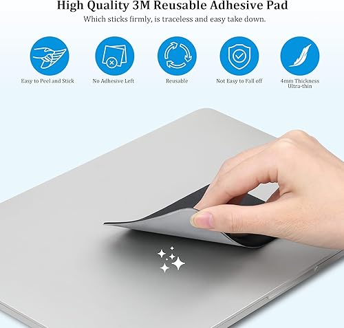 Miniatura 4 de Lacdo Funda portátil para disco duro para laptop, 2 bolsillos con adhesivo reutilizable, para San Disk, Samsung, Crucial, unidad externa portátil de