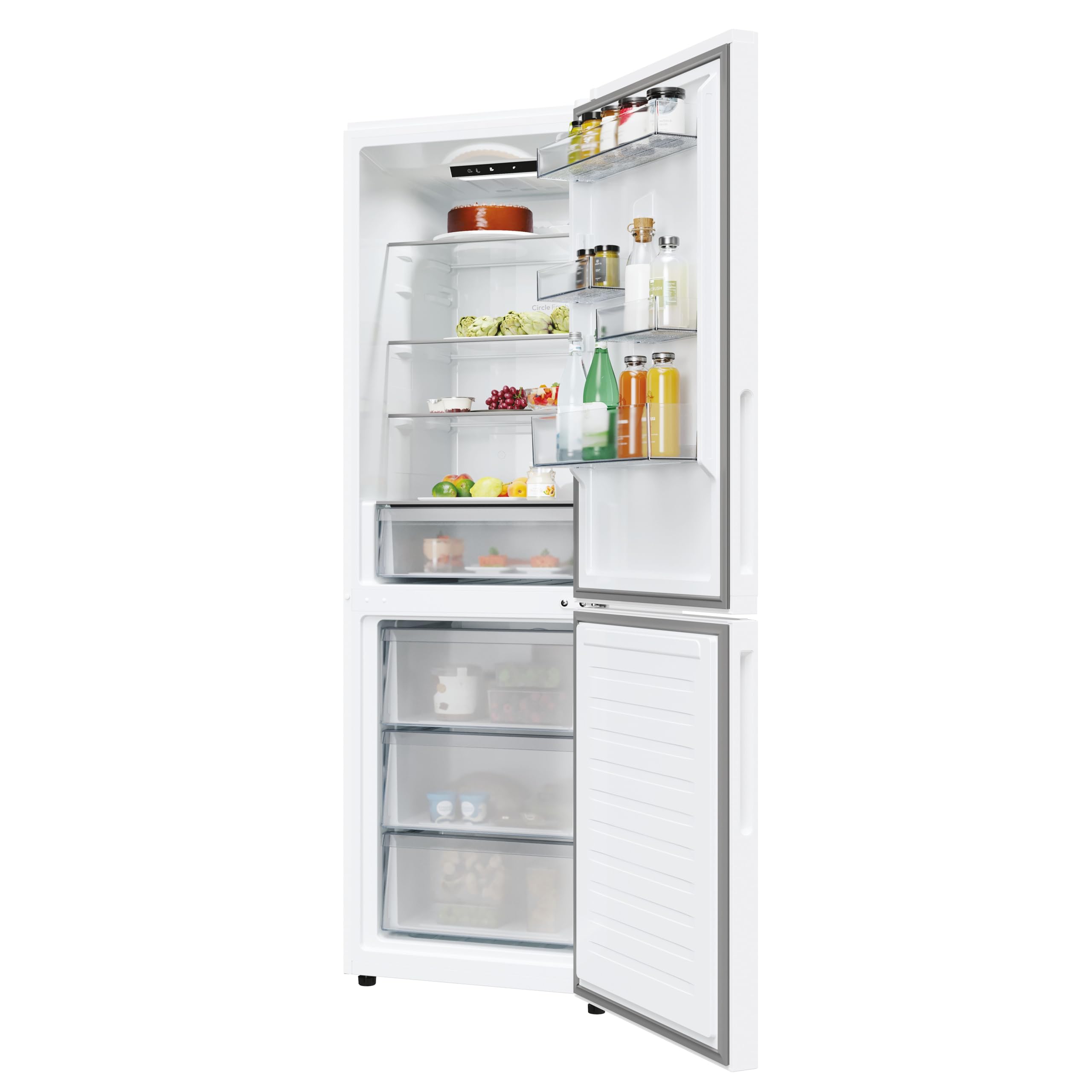 Candy Fresco 300 CNCQ2T618EW - Frigorifero combinato, capacità 355 l, Total No Frost Circle+, cassetto per verdure, controllo elettronico della temperatura, 60 x 185 cm, illuminazione LED, porta