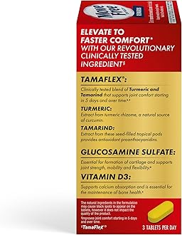Move Free Advanced 5-Day Joint Support Supplement with Turmeric Curcumin & Tamarind (TamaFlex) Glucosamine, & Vitamin D3 for Joint Health, Bone Strength, Cartilage, and Knee Range of Motion. 90 Count