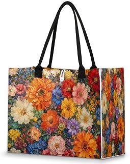 Tote Bag for Women Reusable Grocery Shopping Bag Large Beach Felt Tote for Work Nurse Travel Wedding Market