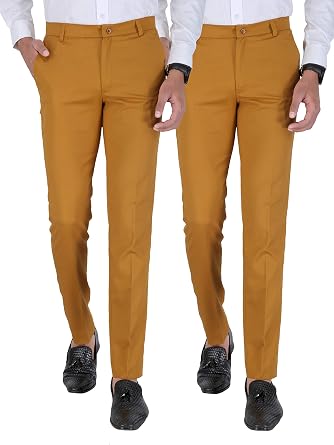 UNCRAZY Men's Slim Fit Trouser, Zip Fly 