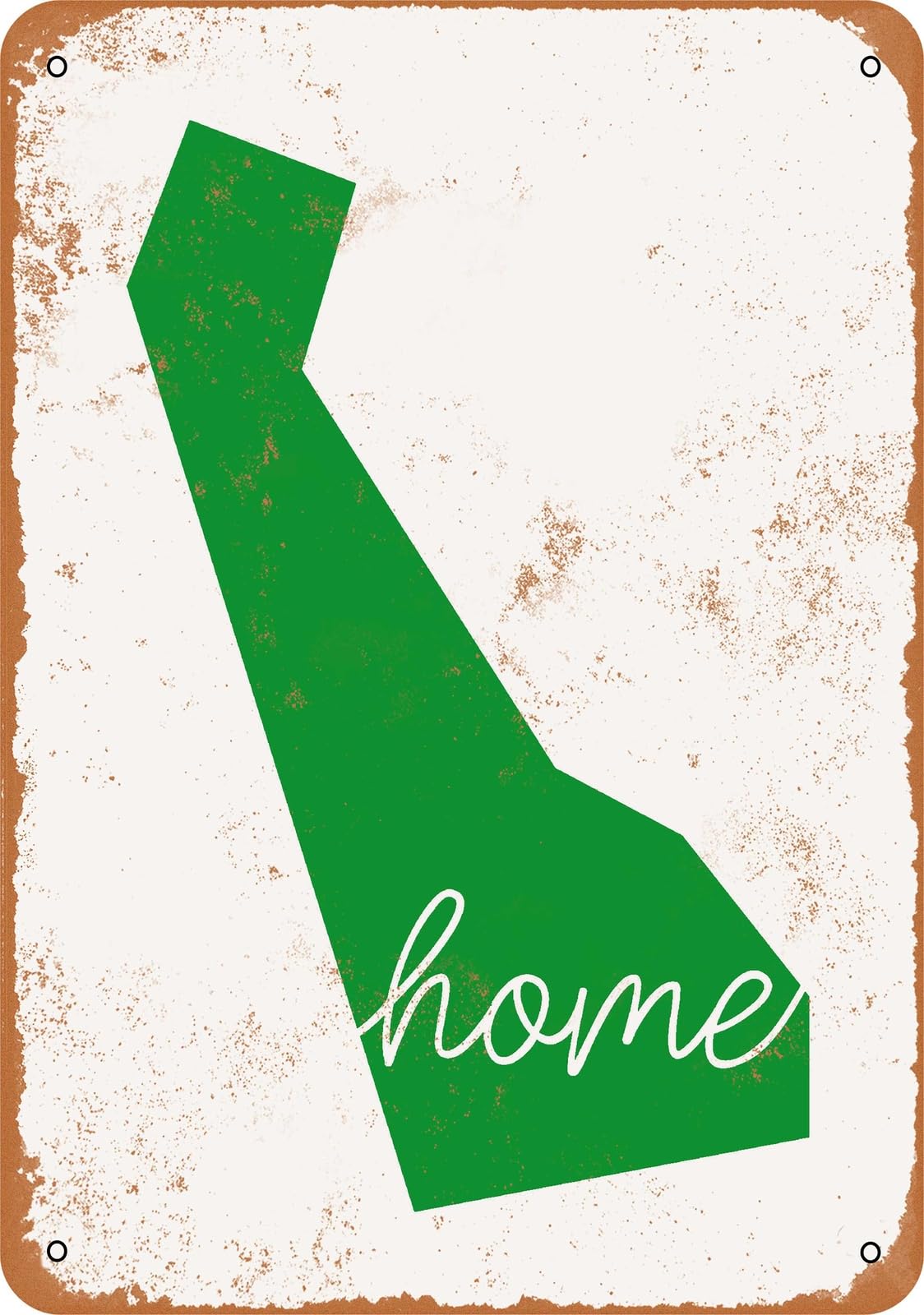 Metal Sign - Home Delaware - Vintage Look home decor