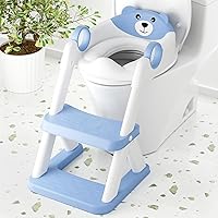 Vista 12 de COOSEYA Asiento de inodoro, asiento de entrenamiento para ir al baño para niños pequeños, entrenamiento de inodoro 2 en 1 mejorado para niños