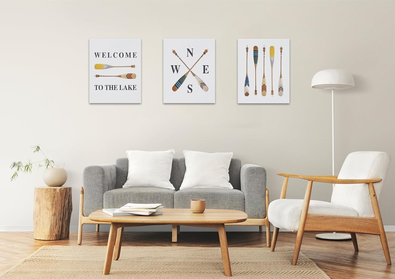 Nogrit lake decor,lake wall art,Lake House Canvas Wall Art 11×14 Set of 3, Lake Themed Decor For Lake House,Gifts for Lake Lovers Lake House Owners,lake wall decor,lake house gifts