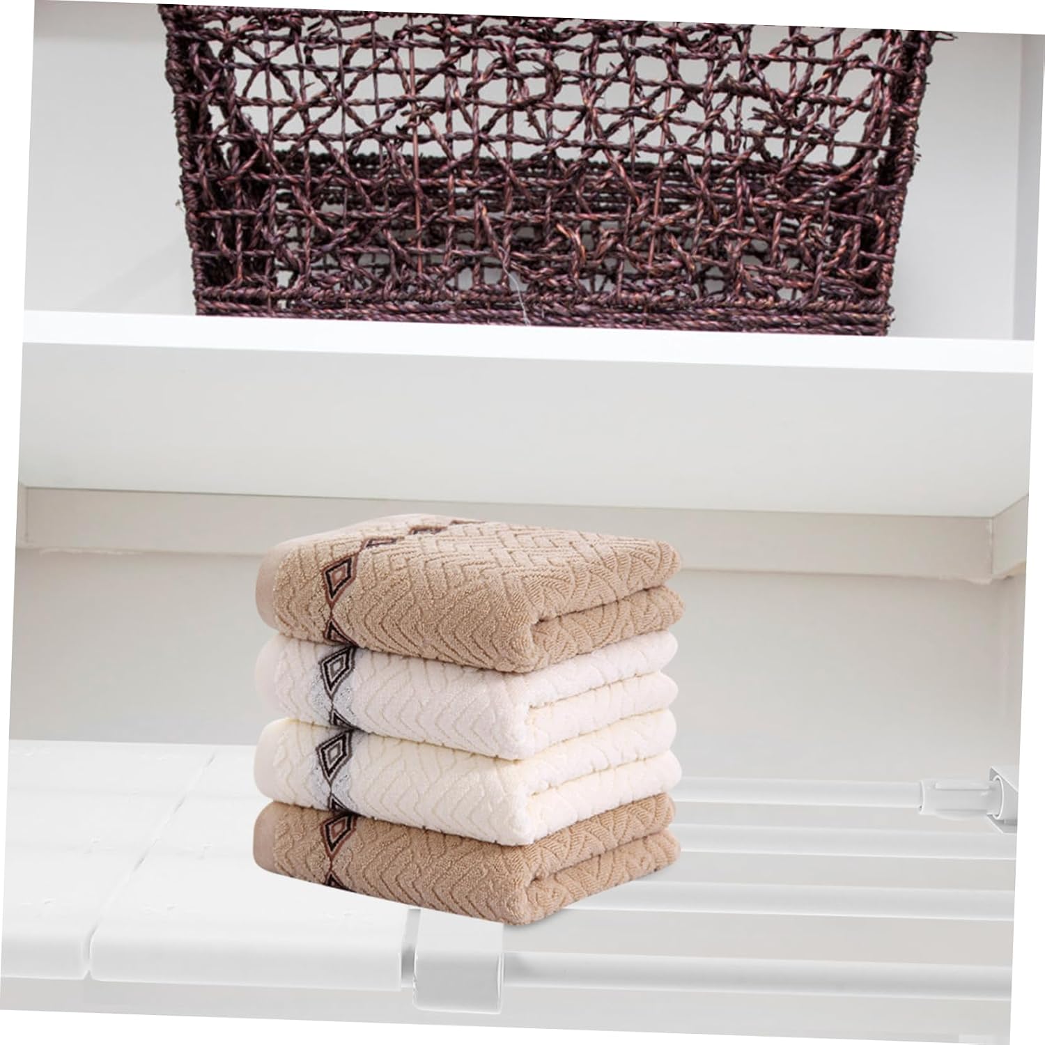 Ciieeo Adjustable Expandable Tension Shelf for Closet Wardrobe Shelf Divider Space-Saving Organizer for Cupboard Easy Installation Suitable for Dorms and Home Use