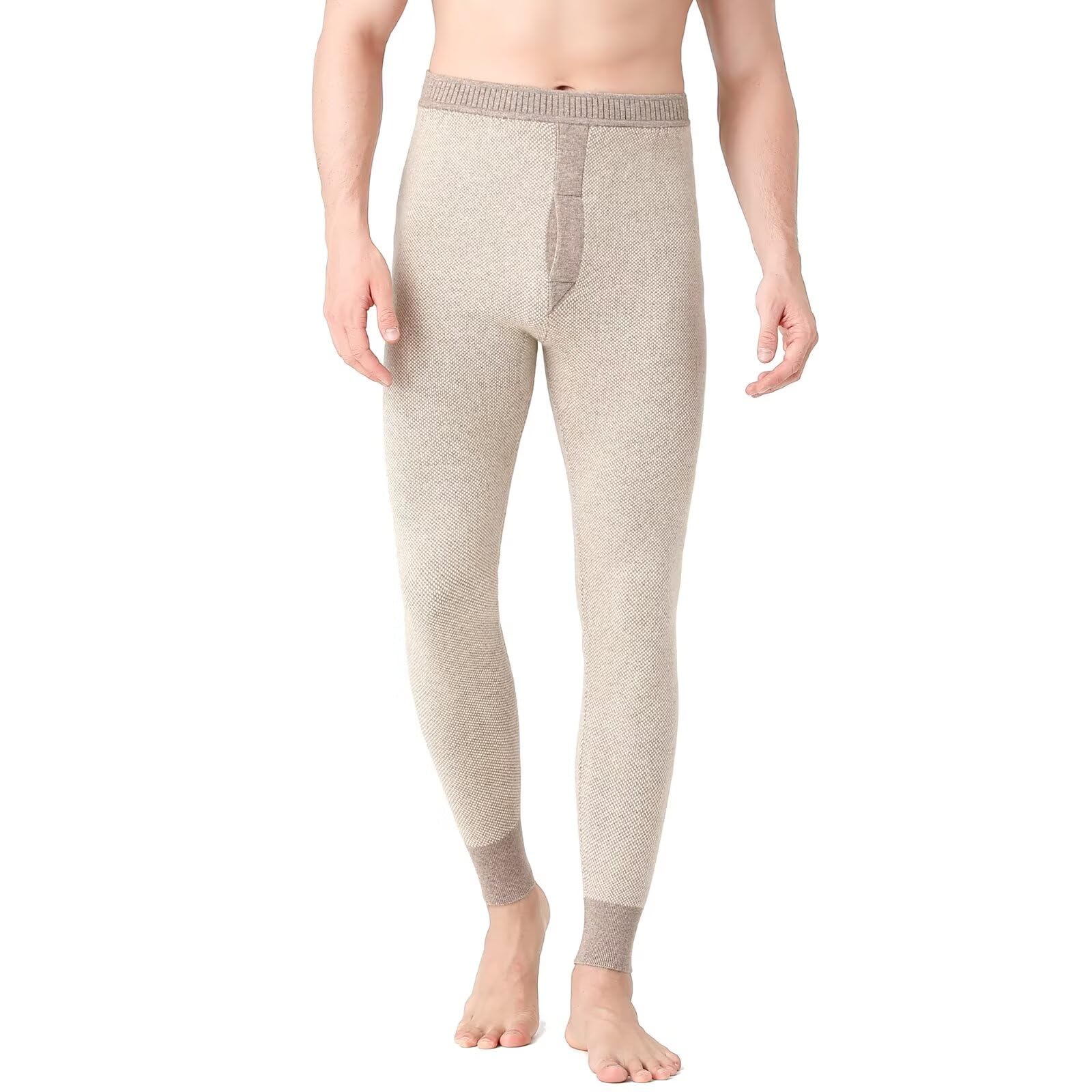 HNVAVQ Leggings térmicos 100% Cachemira para Hombre y Mujer, Pantalones térmicos de Invierno de Cintura Alta