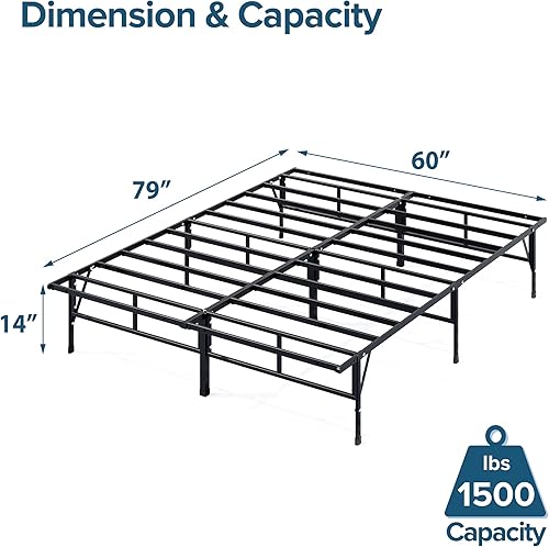 Miniatura 3 de Zinus Base para colchón SmartBase de 14 pulgadas fácil de montar tamaño de cuna 30 x 75 marco de cama de plataforma repuesto de somier individual