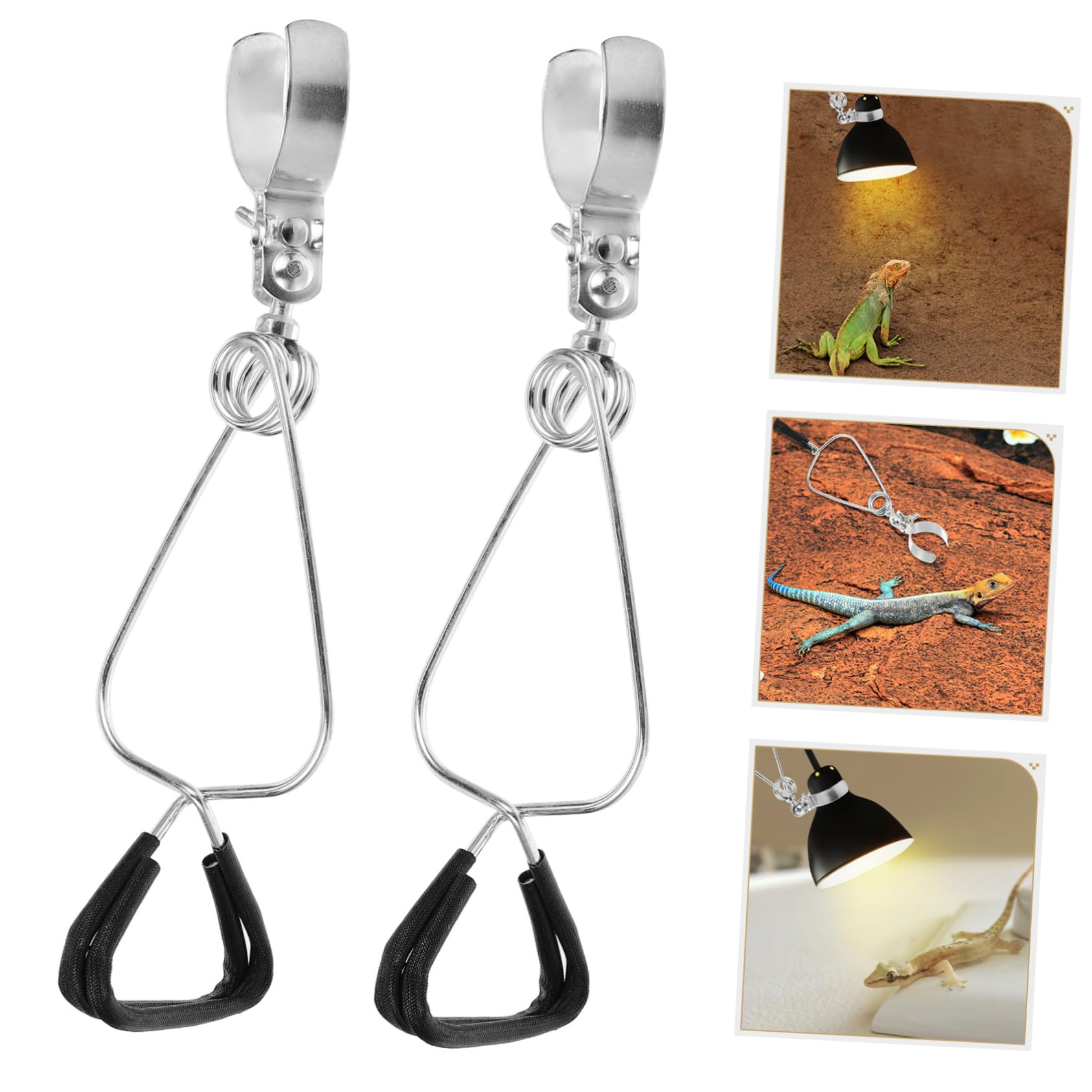 Sosoport 10pezzi Reptile Regolabile Clip Resistente per Lampade Riscaldamento dei Rettili e Acquatiche Facile Installare e Duraturo
