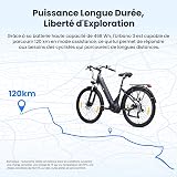 Touroll Bicicletta elettrica Urbano 3,con freno a disco idraulico, Motore Centrale 70 NM, Batteria Rimovibile 13Ah, Autonomia di 120km, bicicletta elettrica uom - 4