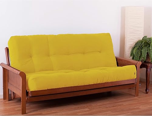 Miniatura 5 de Blazing Needles Colchón futón de sarga Renewal de 9 pulgadas, matrimonial, índigo Índigo,Aqua Blue,Negro,Borgoña,Chocolate,Verde bosque,Uva,Mojito