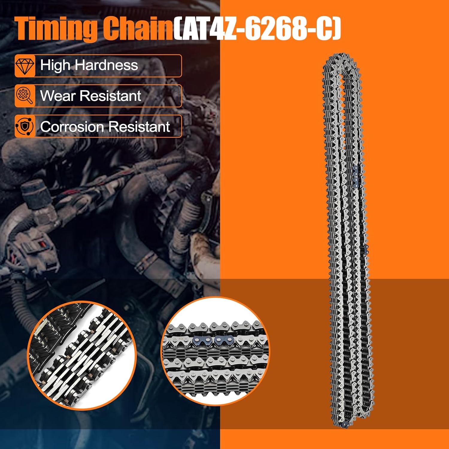 AT4Z-6268-A AT4Z-6M280-B Complete Engine Timing Chain Kit Fit for Ford F150 3.5L Ecoboost 2011 2012