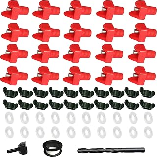 VandanCoop Horizontal Chicken Water Nipples Automatic Poultry Waterer Nipples Kit Drinker with Drill Bit(10)