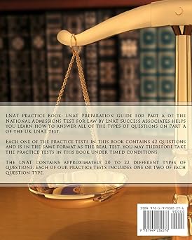 LNAT Practice Book: LNAT Preparation Guide for Part A of the National Admissions Test for Law (LNAT Test Prep Study Guide Series)