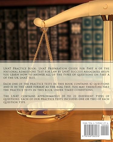 LNAT Practice Book: LNAT Preparation Guide for Part A of the National Admissions Test for Law (LNAT Test Prep Study Guide Series)