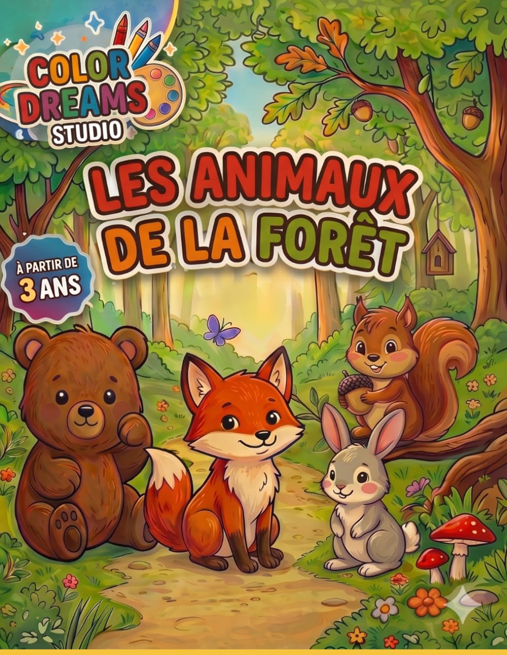 Les animaux de la forêt: Livre de coloriage pour enfants, 40 illustrations d'animaux adorables