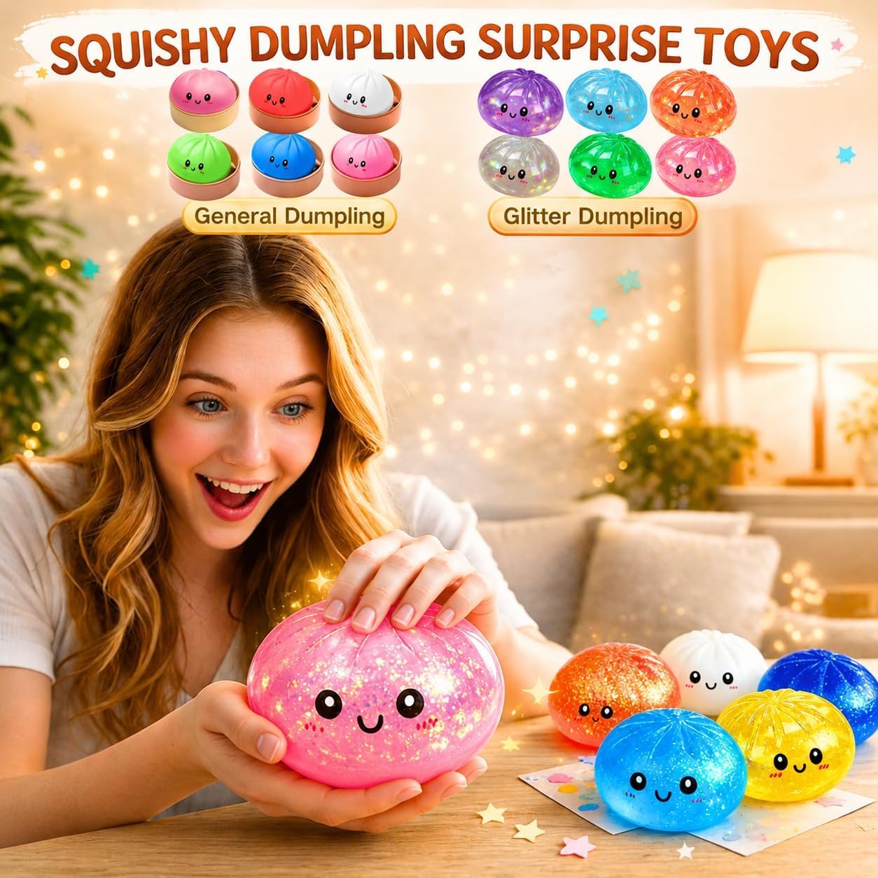 DaMpLiNg Squisy Ball | DaMpLiNg Squishy Mystery Box | Cute Big DaMpLiNg Stress Ball | Fidget Sensory Toy for Adults Anxiety Relief (DD1) image 4