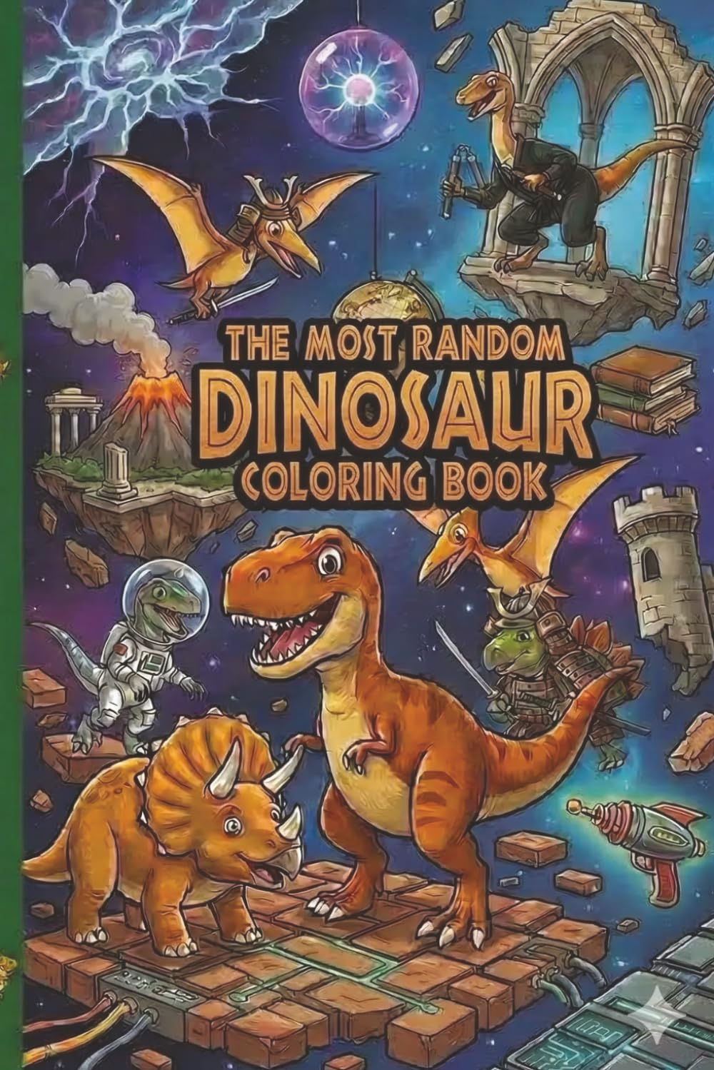 The most random dinosaur coloring book