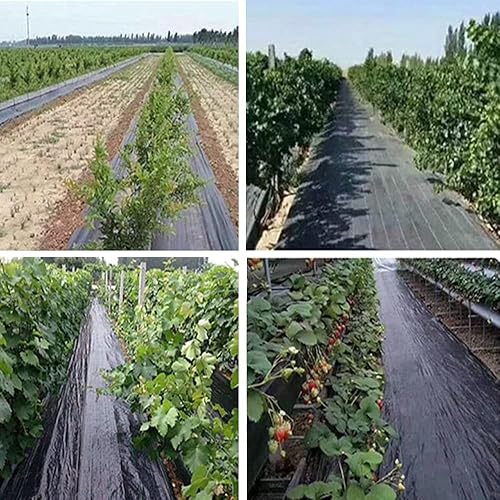 Miniatura 4 de 5.8 onzas, 3 pies x 300 pies Tela de barrera de malezas resistente y duradera, cubierta de bloqueador de malas hierbas para jardinería al aire