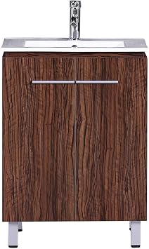 Fine Fixtures Greenpoint Vanity 24 X 18 Black Walnut, with Sink