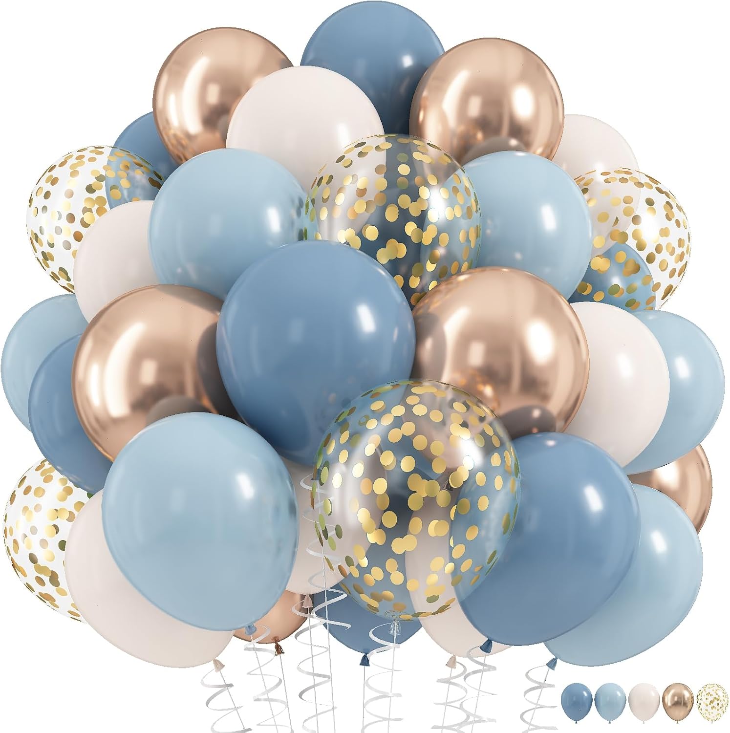 Dusty Blue Balloon Set, 60Pcs 12...