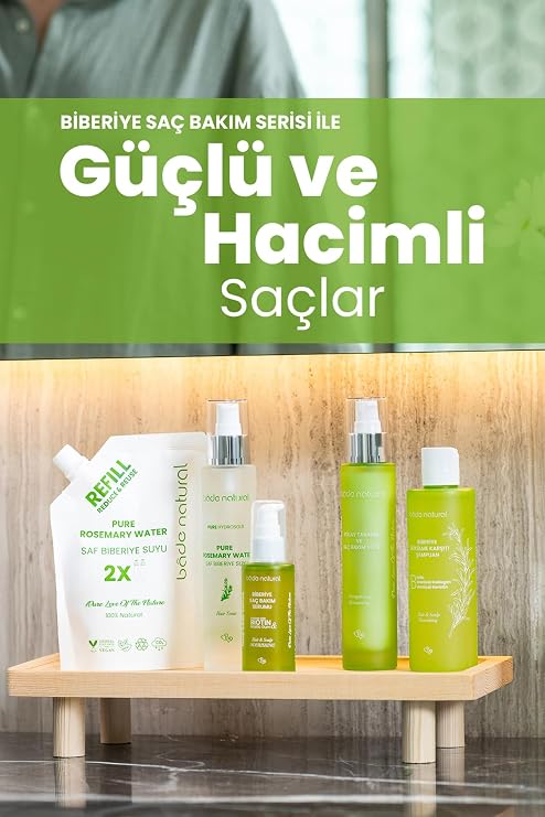 Bade Natural Biberiye Suyu Dökülme Karşıtı Saç Toniği%100 Doğal 30 ml