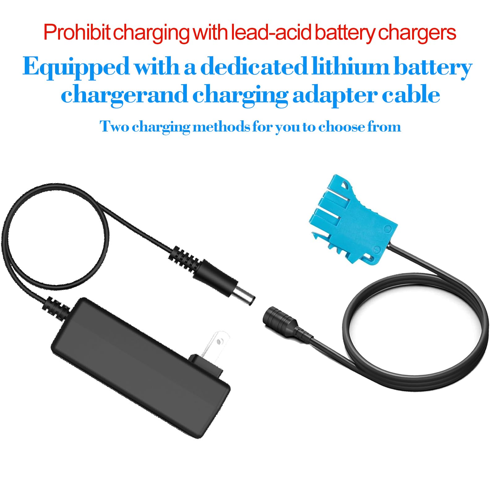 Batteria al litio da 12 V 12 Ah per veicoli Peg Perego, con caricatore e cavo adattatore