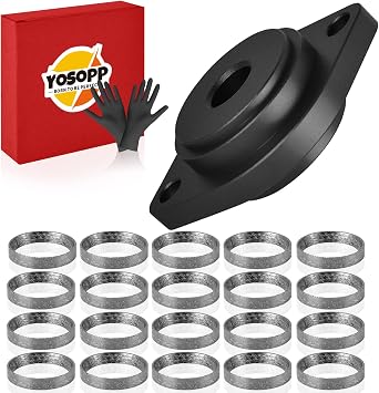 Harley Exhaust Gasket Seal Tool and Tapered Gasket - Fits 1984-2023 Models 20Pcs Black
