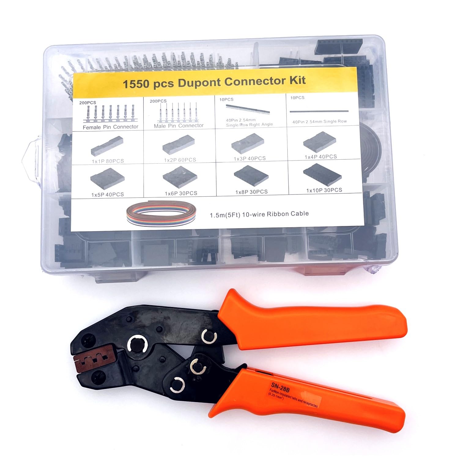 486-Piece Wire Crimper Kit With Connectors – Ratchet Crimping Tool For AWG 28-18 Wires 11 thumbnail image
