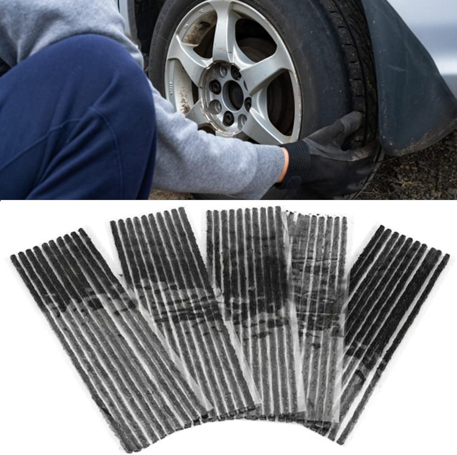 Tommyfield タイヤ パンク修理キット 自動車 パンク 修理 キット バイク 車 補修 50本 Faz Co Tommyfield タイヤ パンク修理キット 自動車 パンク 修理 キット バイク 車 補修 50本 Faz Co