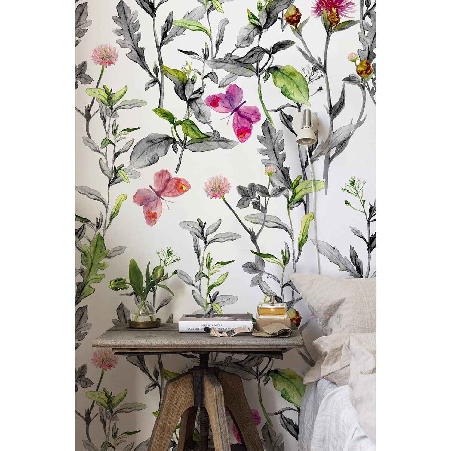 Papier peint floral champêtre 290x290cm pour transformer votre chambre en havre de paix