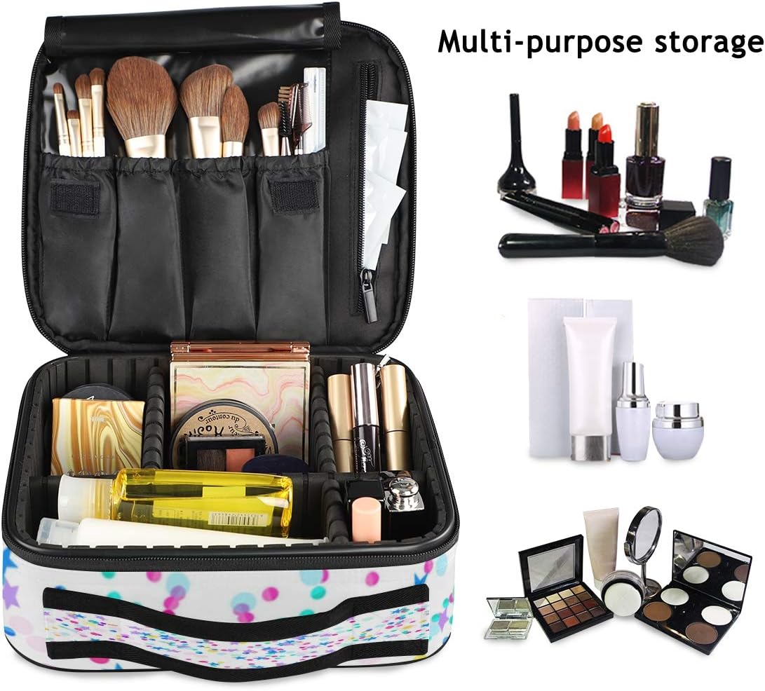 Unicorn Magic Star Cream Tiara Vanity Case Women Makeup Bags Storage Boxes Girls Beauty Large Travel Cosmetic Brush Bag Organizer Toiletry Wash Bag - Image 3