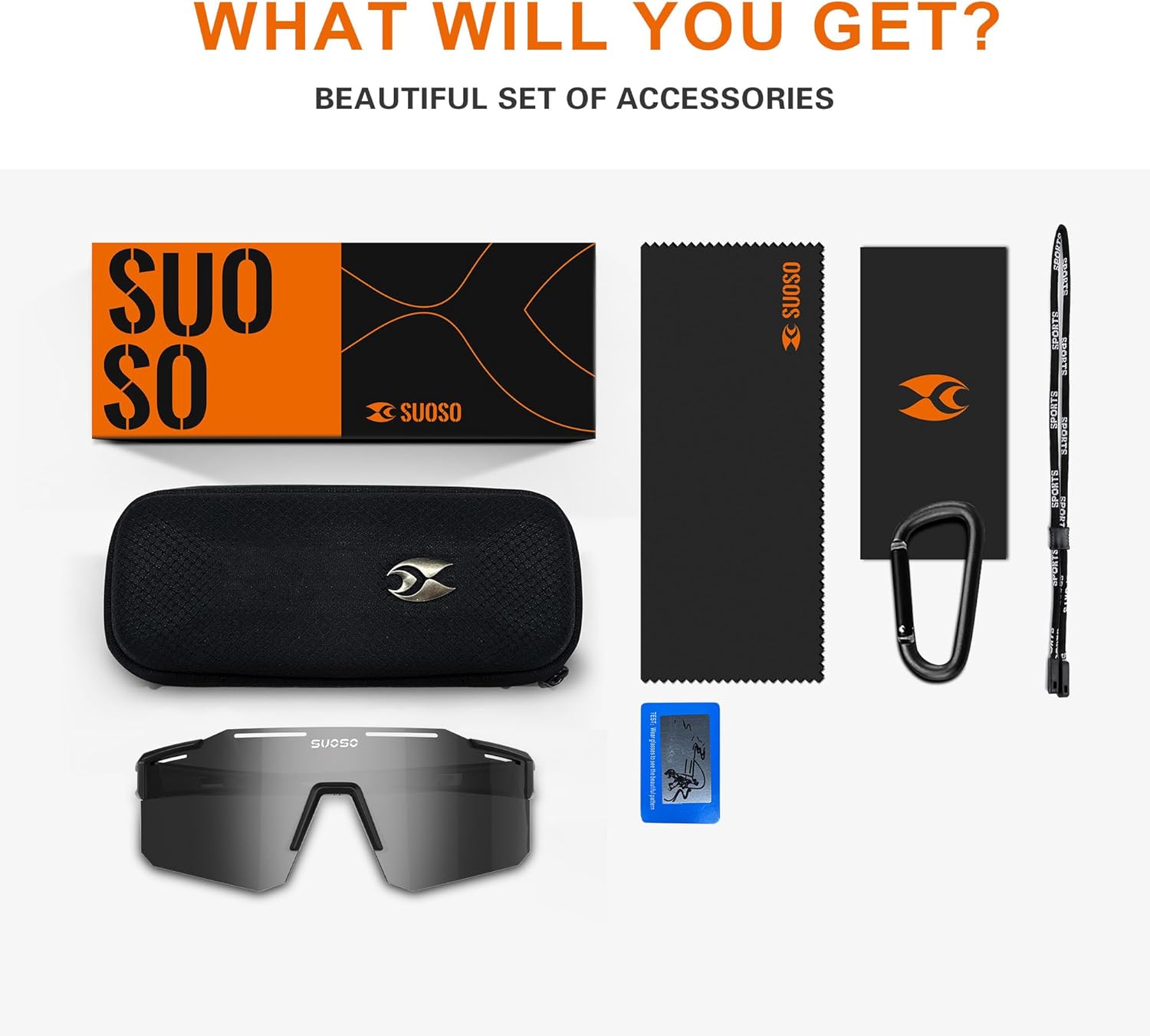 suoso Cycling Polarized Sunglasses for Men: UV400 Protection Glasses Running Baseball Softball Sports Goggles for Youth Women - Image 7