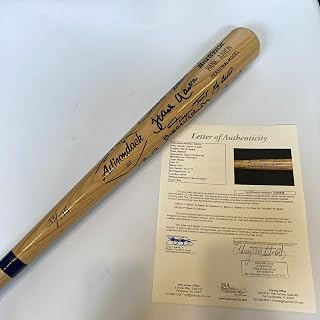 Mint All Century Team Signed Bat 10 Sigs With Willie Mays & Hank Aaron JSA COA - Autographed MLB Bats