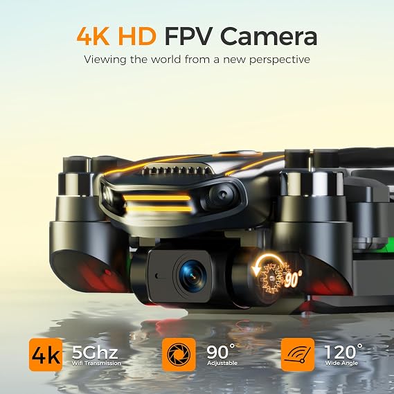 H11 GPS Drones with Camera 4k EIS Professional for Adults & Kids (screen remote controller) RC Quadcopter, Follow Me, Brushless Motor, Auto Return, 2 batteries for 45 min Flight Time, Under 249g