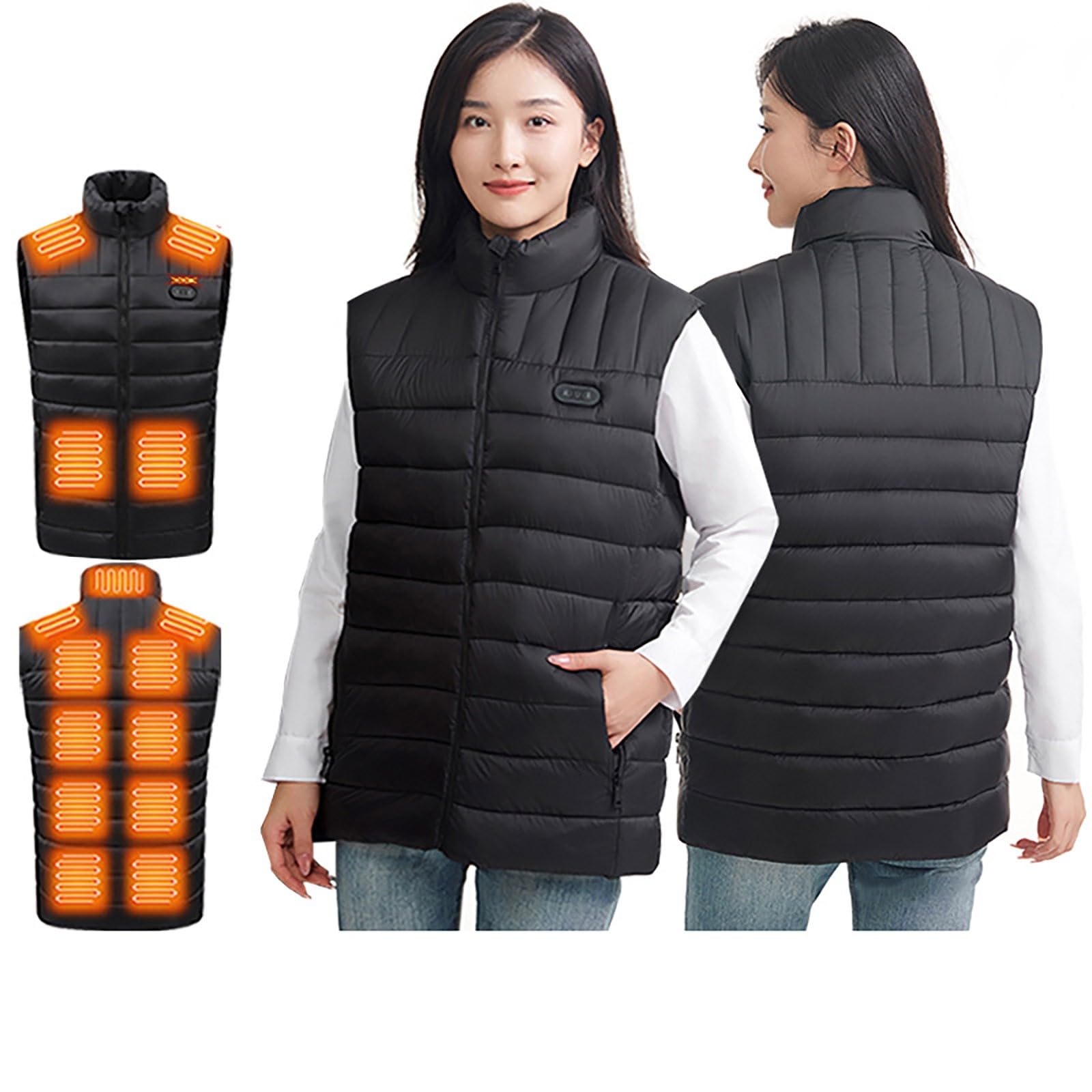 Gilet Riscaldato Per Uomo E Donna Giacca Riscaldato Intelligente Gilet Riscaldata Temperatura Costante Leggero Giubbino Riscaldante Caldo Giubbotto Lavabile Per Escursioni All'aperto, Sci, Pesca, Moto